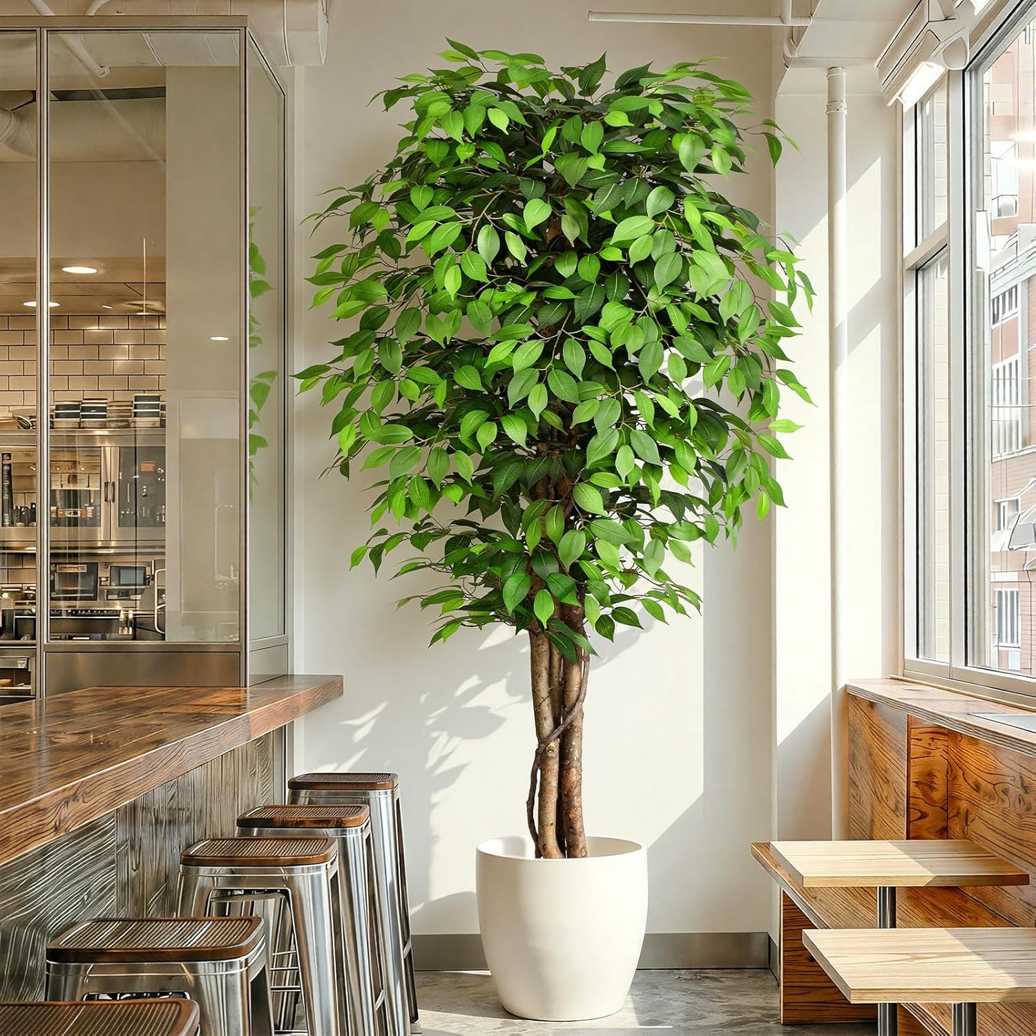 Monstera Adansonii - Lifelike Artificial Ficus Tree with Natural