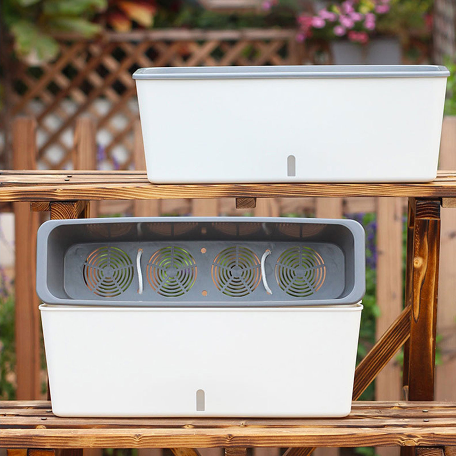 Self-Watering Planter Pots wit - Aloe Vera Pot recension och pris