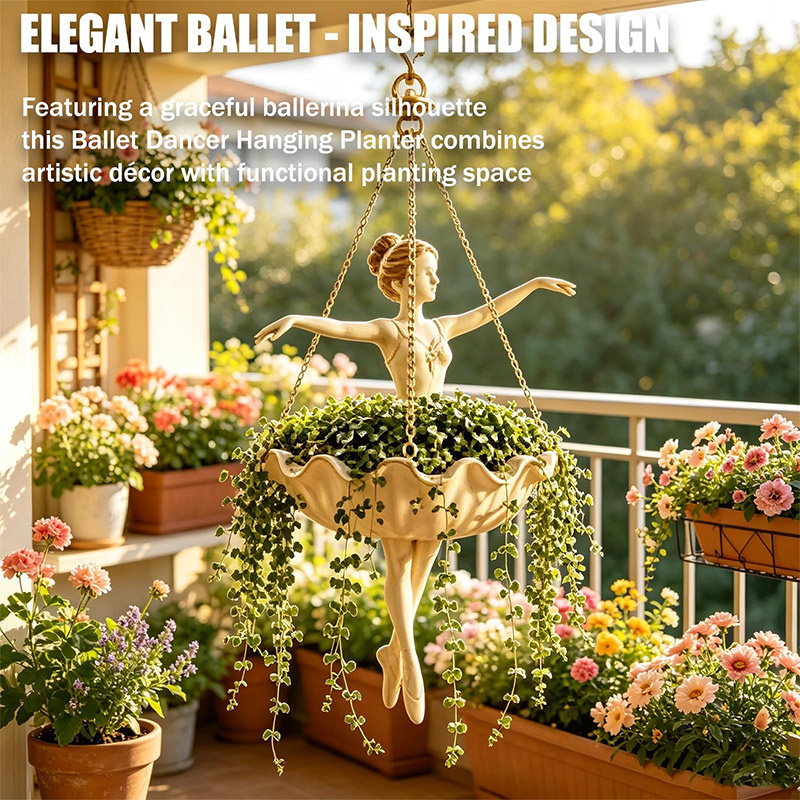 Ballet Dancer Hanging Planter  - Spider Plant Hanging recension och pris