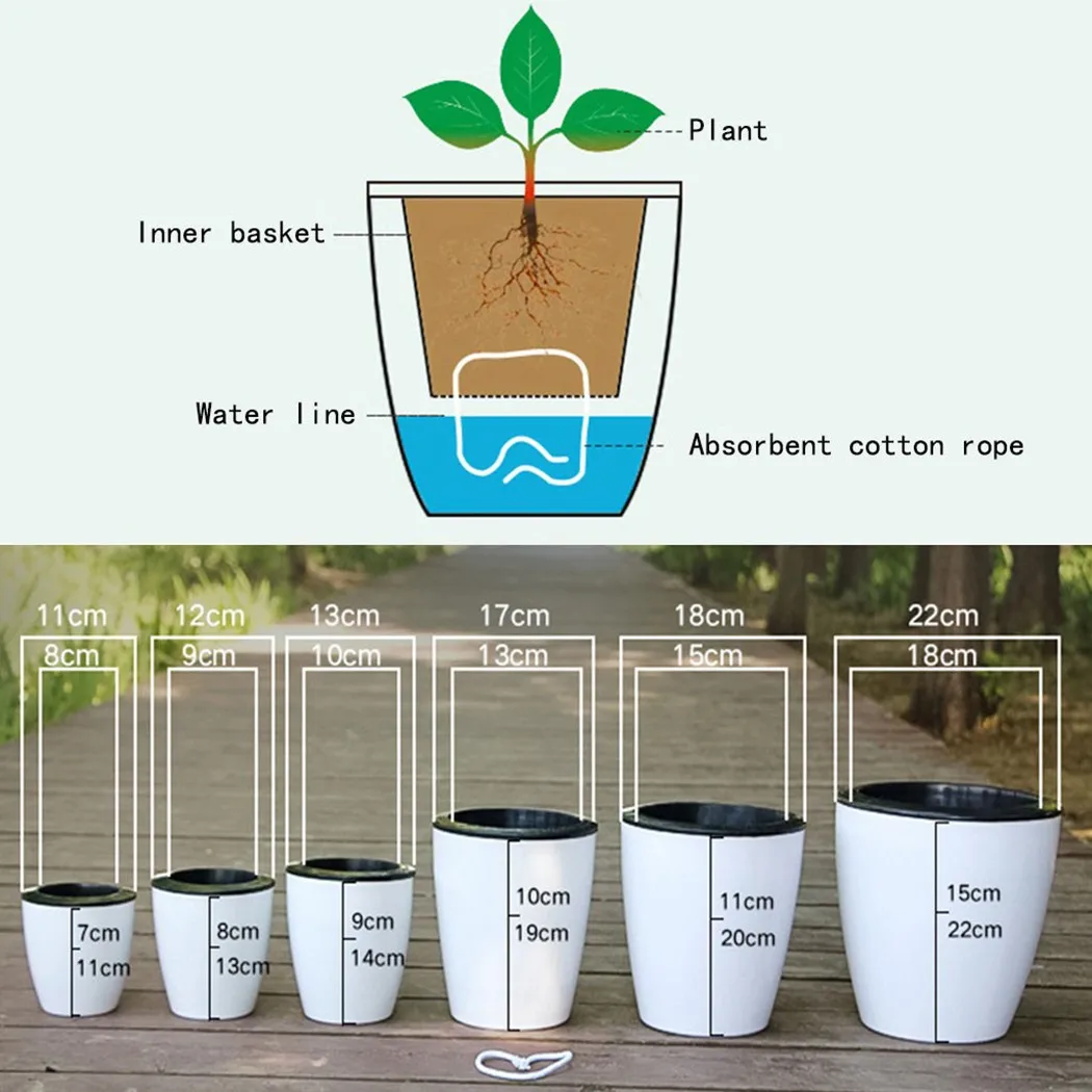 Lazy Flower Pot Self-Watering  - Aloe Vera Pot recension och pris