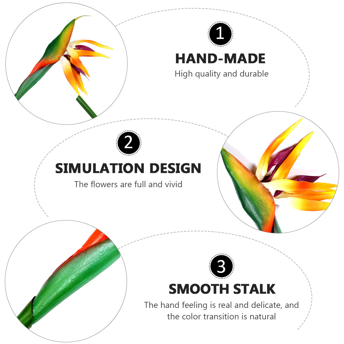 Faux Strelitzia Flower Artific - Bird Paradise Strelitzia recension och pris