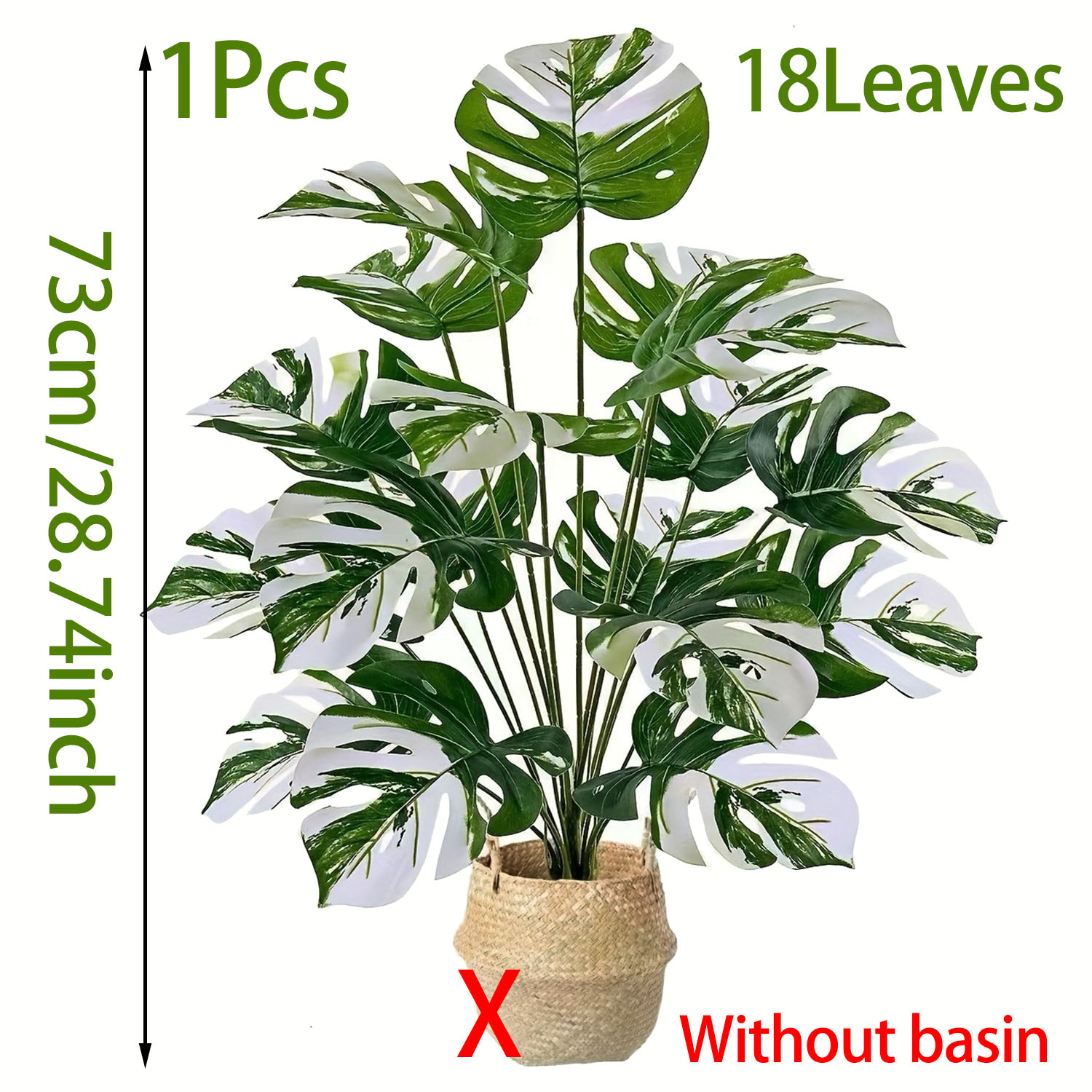 Realistic Artificial Monstera  - Monstera Adansonii recension och pris