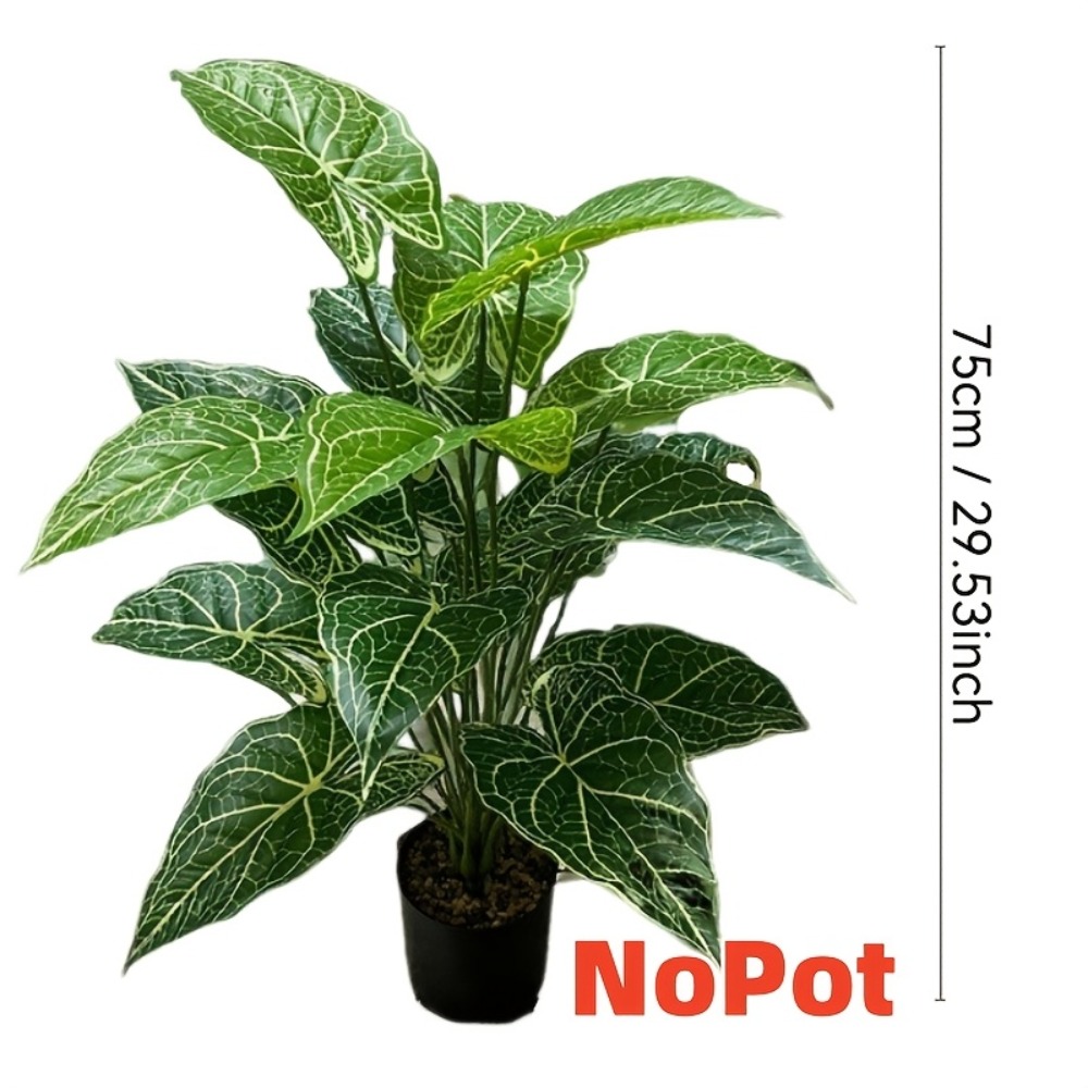 1PC 24 Leaves Artificial Green - Monstera Adansonii recension och pris